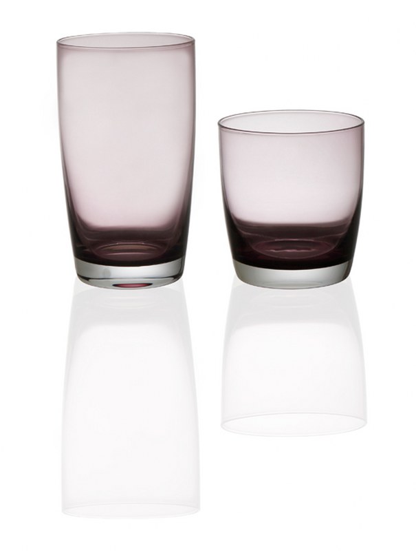 Σετ Ποτήρια Ουίσκι 6τμχ Γυάλινα Irid Purple 355ml CRYSPO TRIO 52.012.51 (Υλικό: Γυαλί, Χρώμα: Μωβ, Μέγεθος: Σωλήνας) - CRYSPO TRIO - 52.012.51